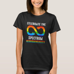 Vier het Spectrum Neurodiversity Autisme aspect T-shirt