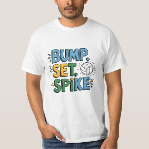 Vier het spel met Schattige volleybal Artwor T-shirt