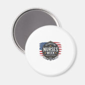 Vier het verpleegstersweek 2026 Patriottische vint Magneet (Voorkant / Achterkant)