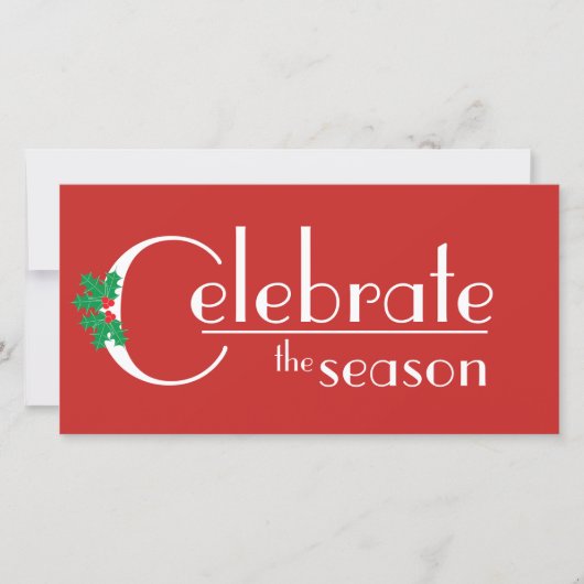 Vier het witte seizoen op de rode platte kaart (Voorkant)