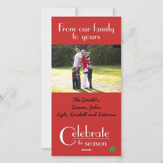 Vier het witte seizoen op de rode platte kaart (Achterkant)