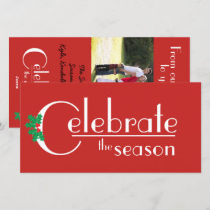 Vier het witte seizoen op de rode platte kaart