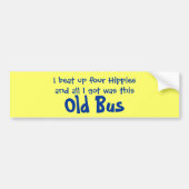 Vier hippies en oude bushommelsticker bumpersticker (Voorkant)