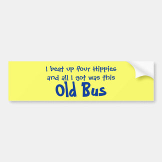 Vier hippies en oude bushommelsticker bumpersticker