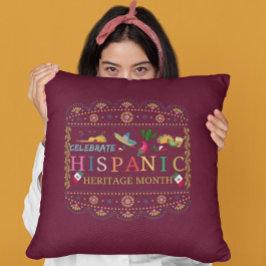 Vier Hispanic Heritage Maand Design Kussen