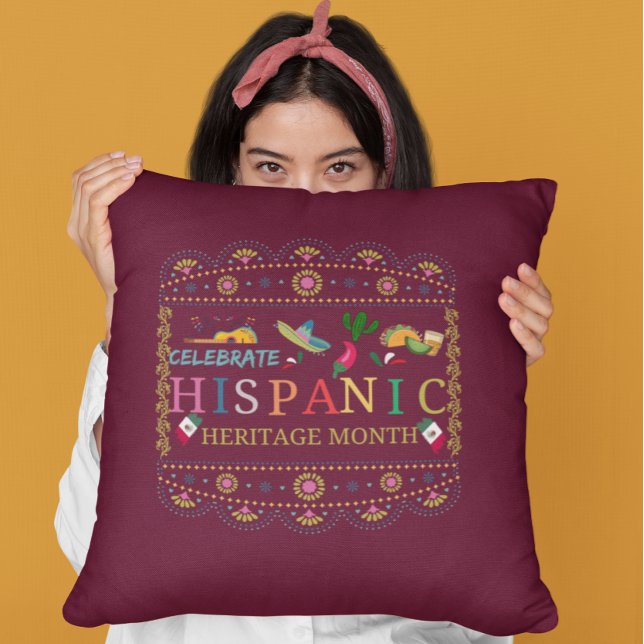 Vier Hispanic Heritage Maand Design Kussen (Creator heeft geüpload)