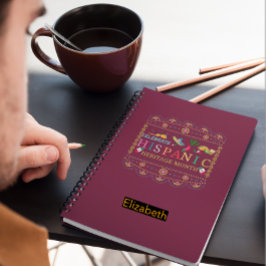 Vier Hispanic Heritage Maand Design Notitieboek