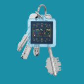 Vier Hispanic Heritage Maand Design Sleutelhanger
