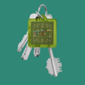 Vier Hispanic Heritage Maand Design Sleutelhanger