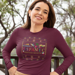 Vier Hispanic Heritage Maand Design T-shirt