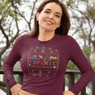 Vier Hispanic Heritage Maand Design T-shirt
