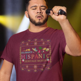 Vier Hispanic Heritage Maand Design T-shirt