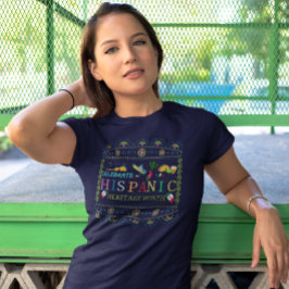 Vier Hispanic Heritage Maand Design T-shirt