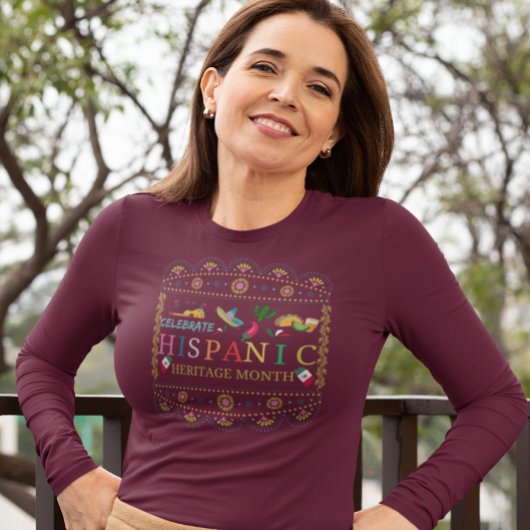 Vier Hispanic Heritage Maand Design T-shirt