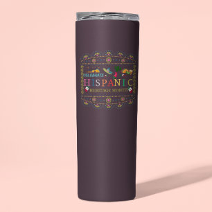 Vier Hispanic Heritage Maand Design Thermosbeker
