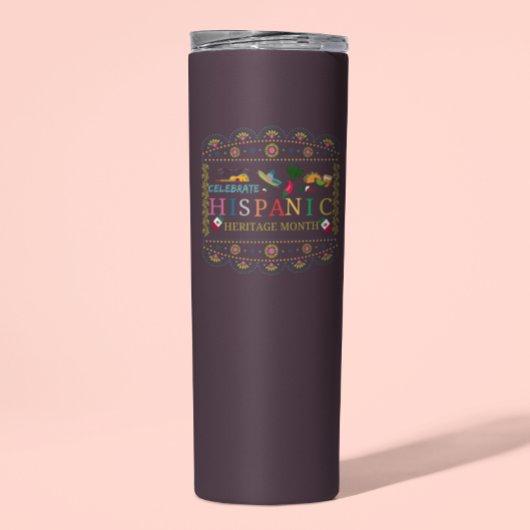 Vier Hispanic Heritage Maand Design Thermosbeker