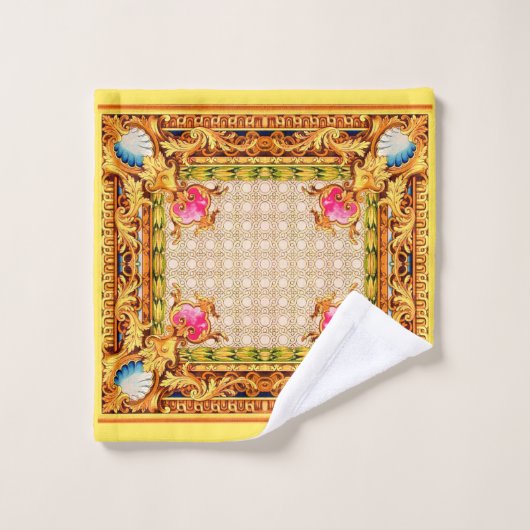 vier hoeken Baroque Bad Handdoek (Wasdoekje)