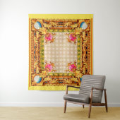 vier hoeken Baroque Wandkleed (In situ)
