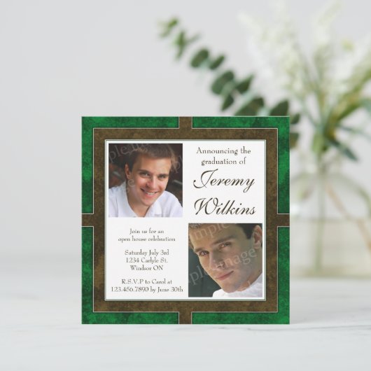 Vier Hoeken de Uitnodiging van het Afstudeerder va (Staand voorkant)