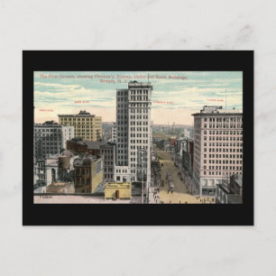 Vier hoeken, Newark, NJ c1915  Briefkaart