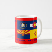 Vier hoeken* Vlaggen Mok (Voorkant rechts)