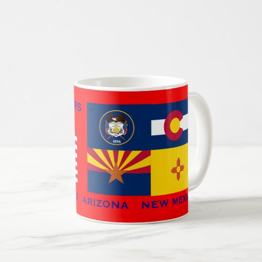 Vier hoeken* Vlaggen Mok (Voorkant rechts)