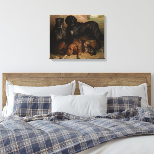  Vier Honden Thomas Musgrave Joy Canvas Afdruk (Insitu (Slaapkamer))