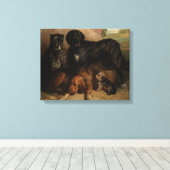  Vier Honden Thomas Musgrave Joy Canvas Afdruk (Insitu (Houten vloer))