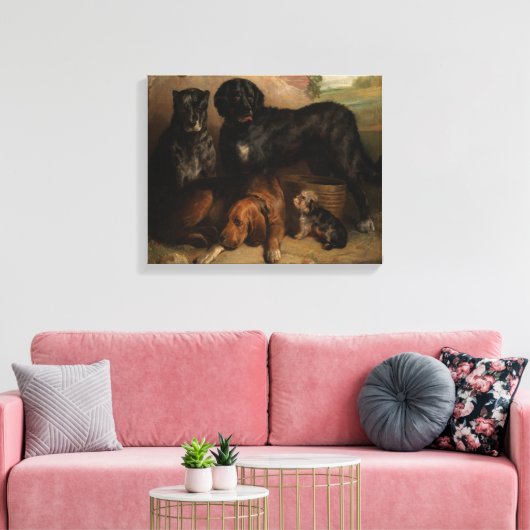  Vier Honden Thomas Musgrave Joy Canvas Afdruk (Insitu (Woonkamer))