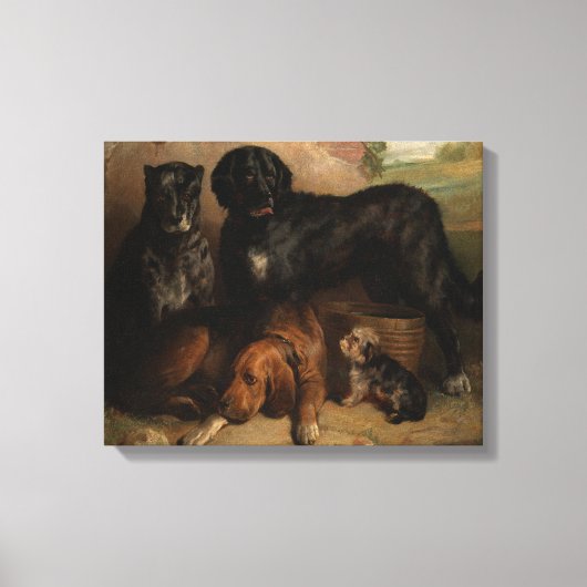  Vier Honden Thomas Musgrave Joy Canvas Afdruk (Voorkant)