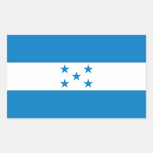 VIER Honduras Nationale Vlag Rechthoekige Sticker (Voorkant)