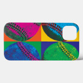 Vier honkballen in verschillende kleuren Case-Mate iPhone case (Achterkant (horizontaal))