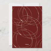 vier hoop gouden script gelukkig vakantiekaart feestdagenkaart (Achterkant)