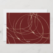 vier hoop gouden script vakantie fotokaart feestdagenkaart (Achterkant)