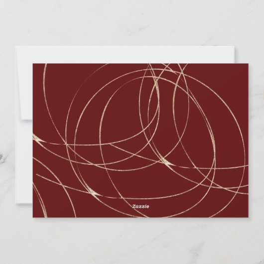 vier hoop gouden script vakantie fotokaart feestdagenkaart (Achterkant)