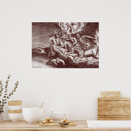 Vier Horsement van het Apocalypse Poster (Keuken)