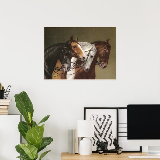 VIER HORSES Fine Art Poster (Thuiskantoor)