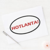 VIER HOTLANTA! OVALE STICKER (Envelop)