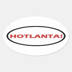 VIER HOTLANTA! OVALE STICKER