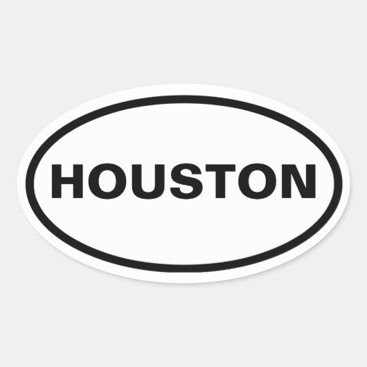 VIER Houston Ovale Sticker (Voorkant)