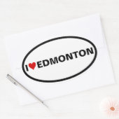 VIER I (hart) Edmonton Ovale Sticker (Envelop)