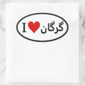 VIER I [Hart] Gorgan Ovale Sticker (Tas)