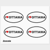 VIER I [Hart] Ottawa Ovale Sticker (Vel)