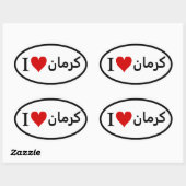 VIER I [Hart] Teheran Ovale Sticker (Vel)