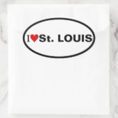 VIER I Love Najafabad Ovale Sticker (Tas)