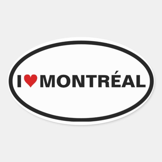 VIER I Montréal Ovale Sticker (Voorkant)