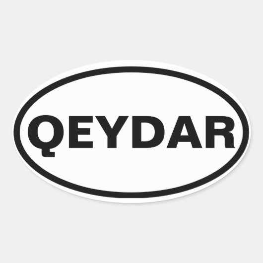 VIER I Qeydar Ovale Sticker (Voorkant)