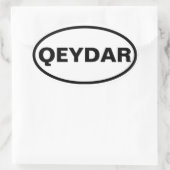 VIER I Qeydar Ovale Sticker (Tas)
