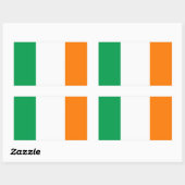 VIER Ierse vlag Rechthoekige Sticker (Vel)