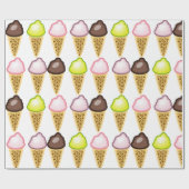 Vier ijsklokken cadeaupapier (Vlak)